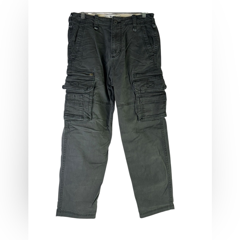 Vintage Hollister Mens 29x32 Army Green Baggy Y2K Military Pants Loose Fit Cargo